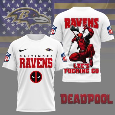 Baltimore Ravens | Premium NFL Deadpool Fan 3D Shirt