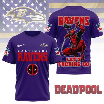 Baltimore Ravens | Premium NFL Deadpool Fan 3D Shirt