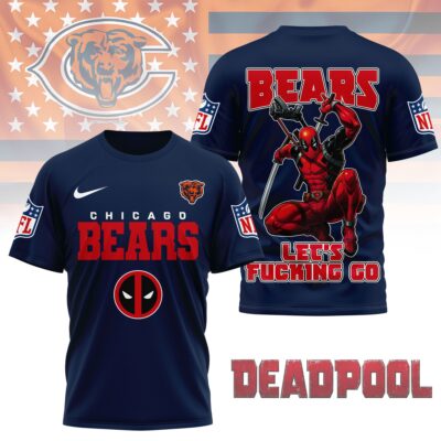 Chicago Bears | Premium NFL Deadpool Fan 3D Shirt
