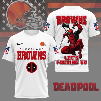 Cleveland Browns | Premium NFL Deadpool Fan 3D Shirt