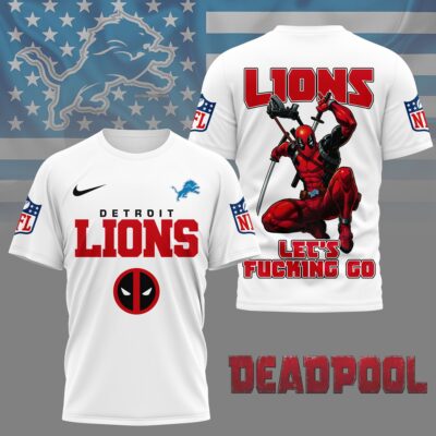 Detroit Lions | Premium NFL Deadpool Fan 3D Shirt