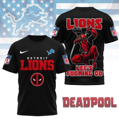 Detroit Lions | Premium NFL Deadpool Fan 3D Shirt