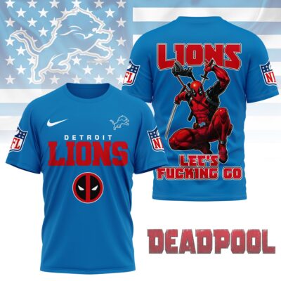 Detroit Lions | Premium NFL Deadpool Fan 3D Shirt