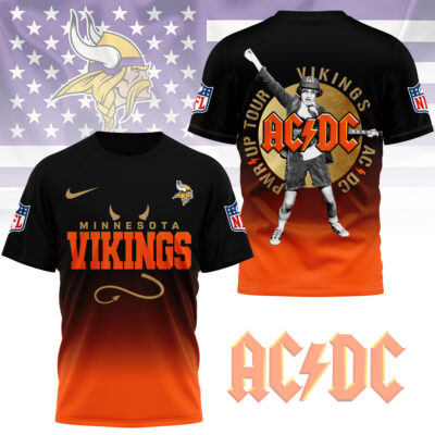 Minnesota Vikings | Premium ACDC Fan 3D Shirt