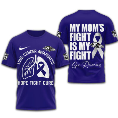 Baltimore Ravens | Premium NFL Lung Cancer 3D Shirt