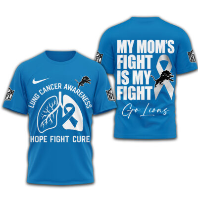 Detroit Lions | Premium NFL Lung Cancer 3D Shirt