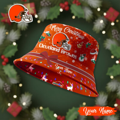 Cleveland Browns | Premium NFL Merry Christmas Bucket Hat