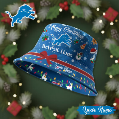 Detroit Lions | Premium NFL Merry Christmas Bucket Hat