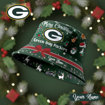 Green Bay Packers | Premium NFL Merry Christmas Bucket Hat