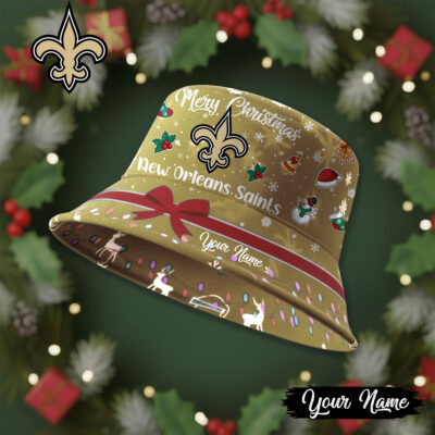 New Orleans Saints | Premium NFL Merry Christmas Bucket Hat