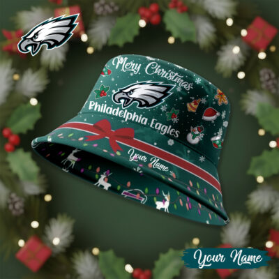 Philadelphia Eagles | Premium NFL Merry Christmas Bucket Hat