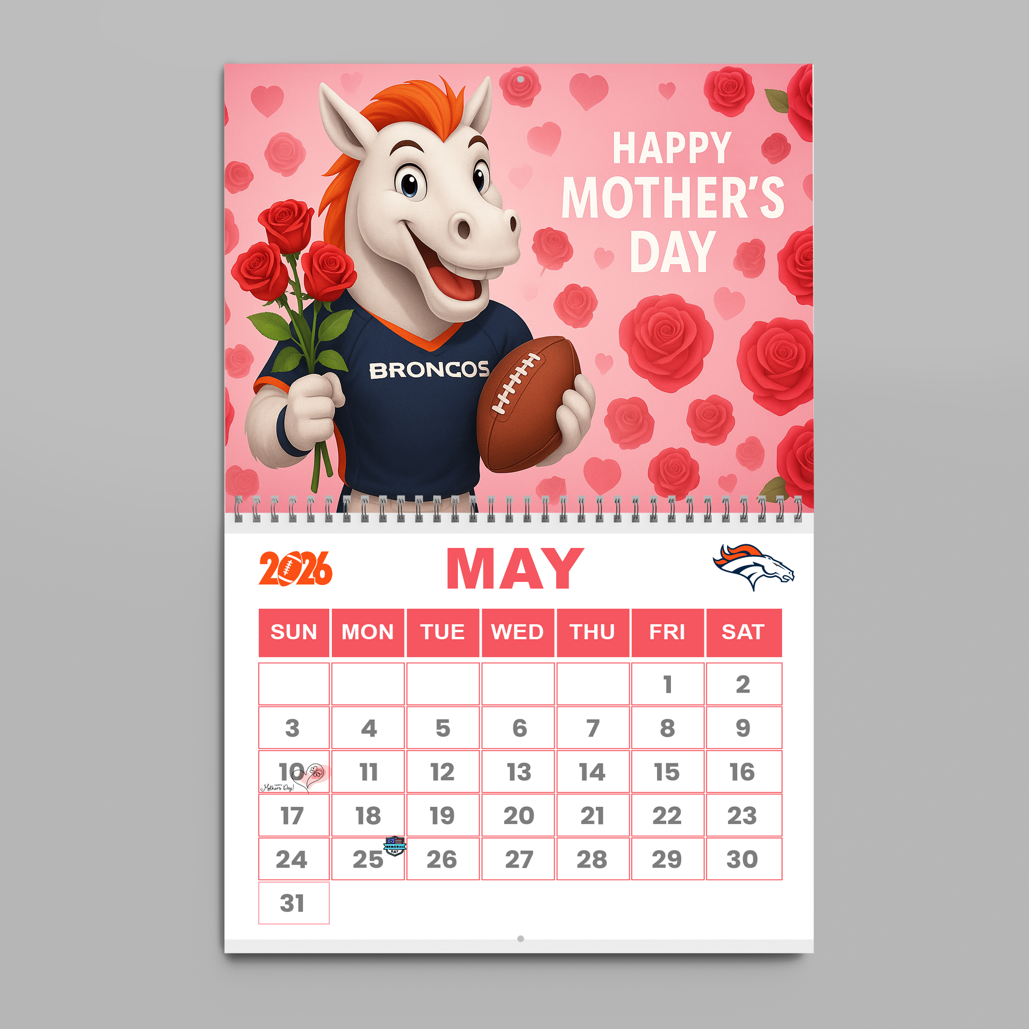 Denver Broncos | Premium NFL 2026 Wall Calendar - Image 7