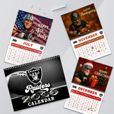 Las Vegas Raiders | Premium NFL 2026 Wall Calendar