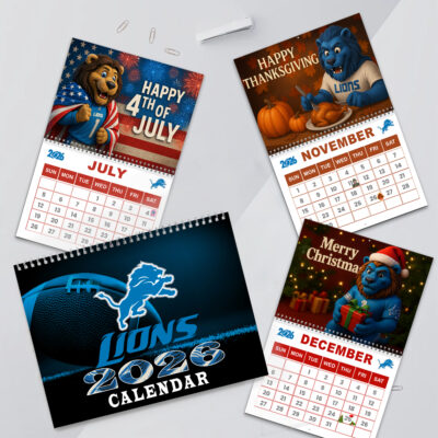 Detroit Lions | Premium NFL 2026 Wall Calendar - 35x29 cm