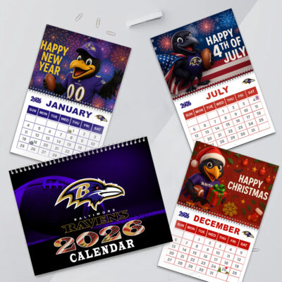 Baltimore Ravens | Premium NFL 2026 Wall Calendar
