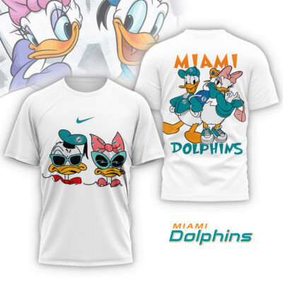 Miami Dolphins | Premium NFL Donald And Daisy 3D Shirt