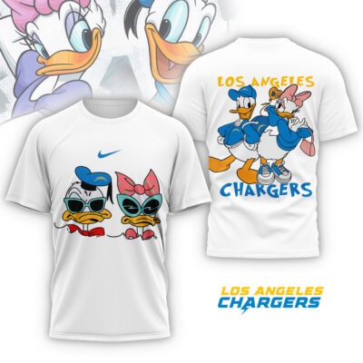 Los Angeles Chargers | Premium NFL Donald And Daisy 3D Shirt