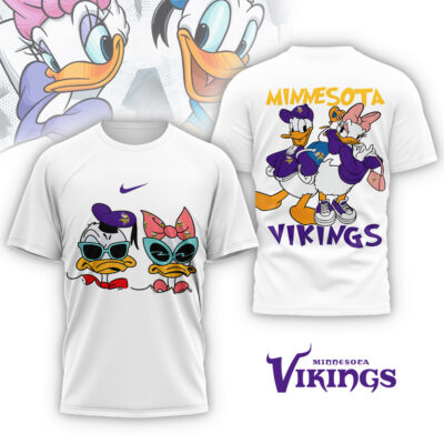 Minnesota Vikings | Premium NFL Donald And Daisy 3D Shirt