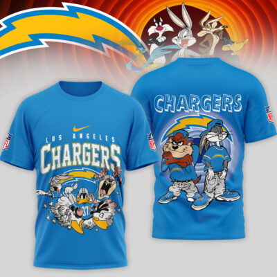 Los Angeles Chargers | Premium NFL Looney Tunes 3D Shirt - Blue