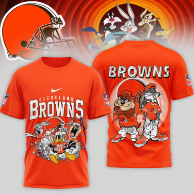 Cleveland Browns | Premium NFL Looney Tunes 3D Shirt - Orange