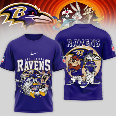 Baltimore Ravens | Premium NFL Looney Tunes 3D Shirt - Purple