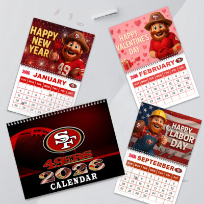 San Francisco 49ers | Premium NFL 2026 Wall Calendar