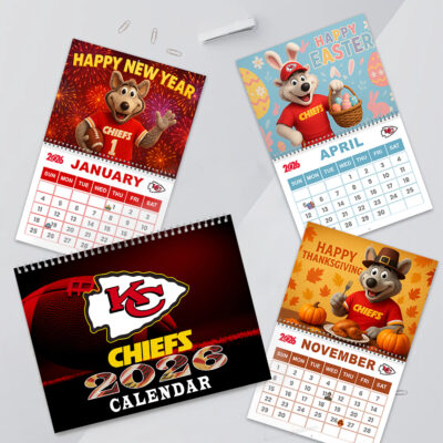 Kansas City Chiefs | Premium NFL 2026 Wall Calendar