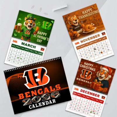 Cincinnati Bengals | Premium NFL 2026 Wall Calendar