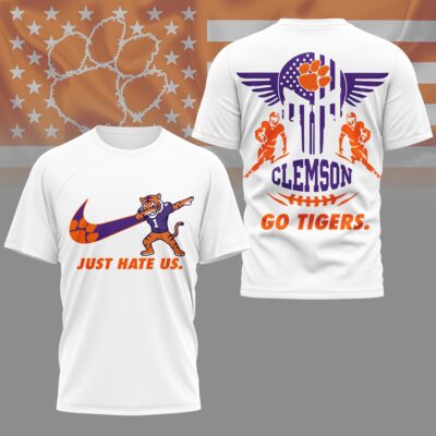 Clemson Tigers | Premium NCAA Just Hate Us T-shirt