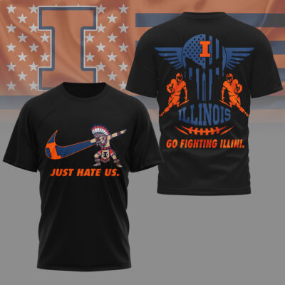 Illinois Fighting Illini | Premium NCAA Just Hate Us T-shirt