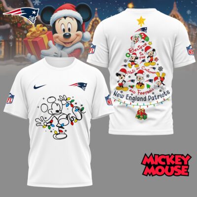 New England Patriots | Premium NFL Mickey Mouse Christmas 3D Shirt