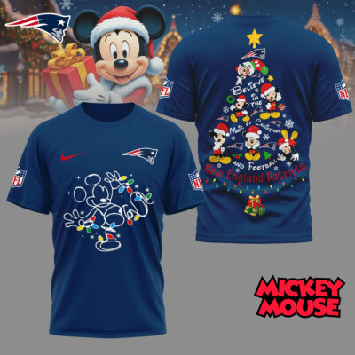New England Patriots | Premium NFL Mickey Mouse Christmas 3D Shirt