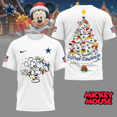 Dallas Cowboys | Premium NFL Mickey Mouse Christmas 3D Shirt