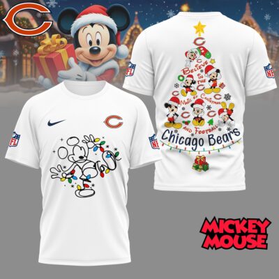Chicago Bears | Premium NFL Mickey Mouse Christmas 3D Shirt