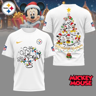 Pittsburgh Steelers | Premium NFL Mickey Mouse Christmas 3D Shirt