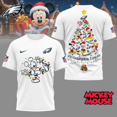 Philadelphia Eagles | Premium NFL Mickey Mouse Christmas 3D Shirt