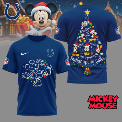 Indianapolis Colts | Premium NFL Mickey Mouse Christmas 3D Shirt