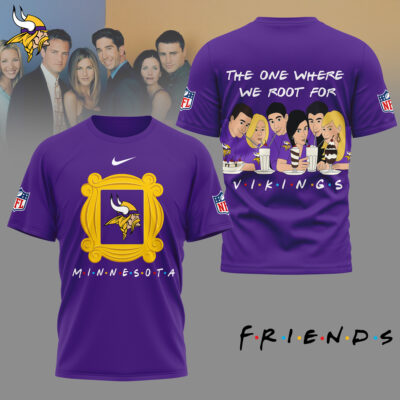 Minnesota Vikings | Premium NFL and F.R.I.E.N.D.S Fan 3D Shirt