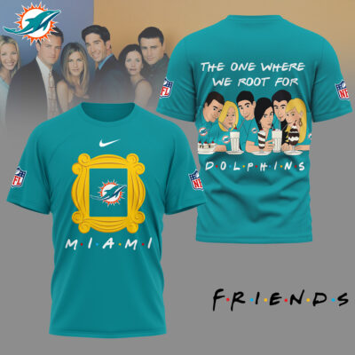 Miami Dolphins | Premium NFL and F.R.I.E.N.D.S Fan 3D Shirt