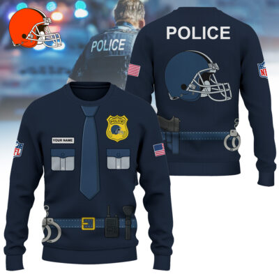 Cleveland Browns | Premium NFL Police Costume 3D Hoodie