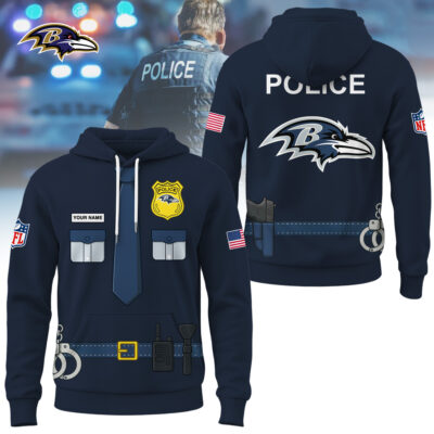 Baltimore Ravens | Premium NFL Police Costume 3D Hoodie