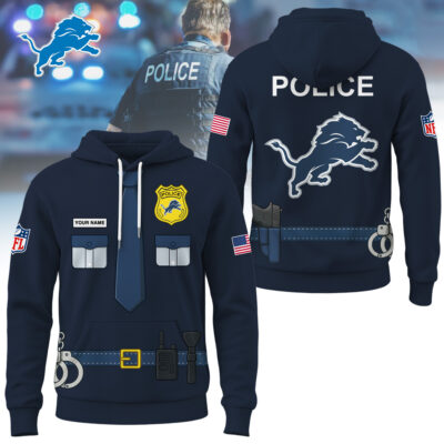 Detroit Lions | Premium NFL Police Costume 3D Hoodie