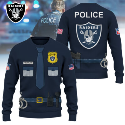 Las Vegas Raiders | Premium NFL Police Costume 3D Hoodie