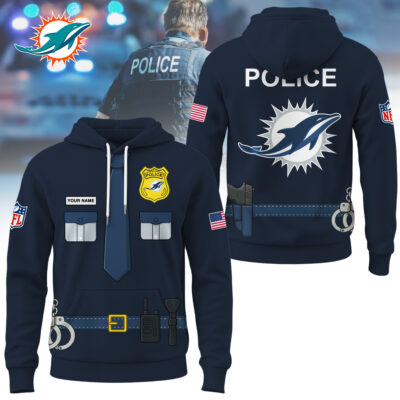 Miami Dolphins | Premium NFL Police Costume 3D Hoodie