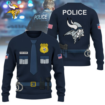 Minnesota Vikings | Premium NFL Police Costume 3D Hoodie