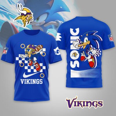 Minnesota Vikings | Premium NFL Sonic The Hedgehog 3D Shirt