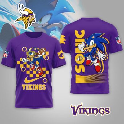 Minnesota Vikings | Premium NFL Sonic The Hedgehog 3D Shirt - Purple