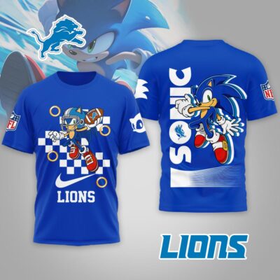 Detroit Lions | Premium NFL Sonic The Hedgehog 3D Shirt