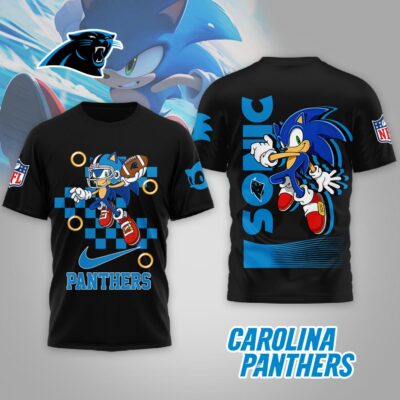 Carolina Panthers | Premium NFL Sonic The Hedgehog 3D Shirt - Black