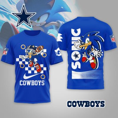 Dallas Cowboys | Premium NFL Sonic The Hedgehog 3D Shirt